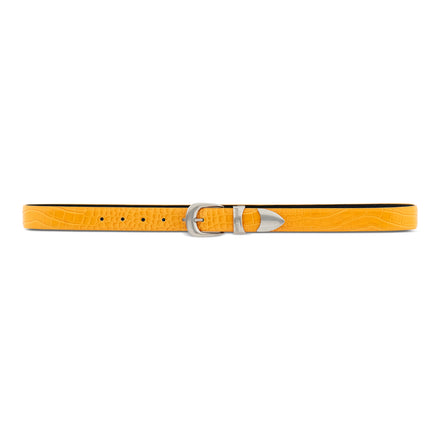 SNAKESKIN BELT YELLOW