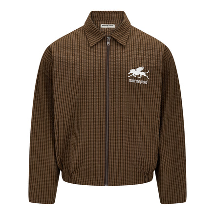 BROWN CHECK JACKET
