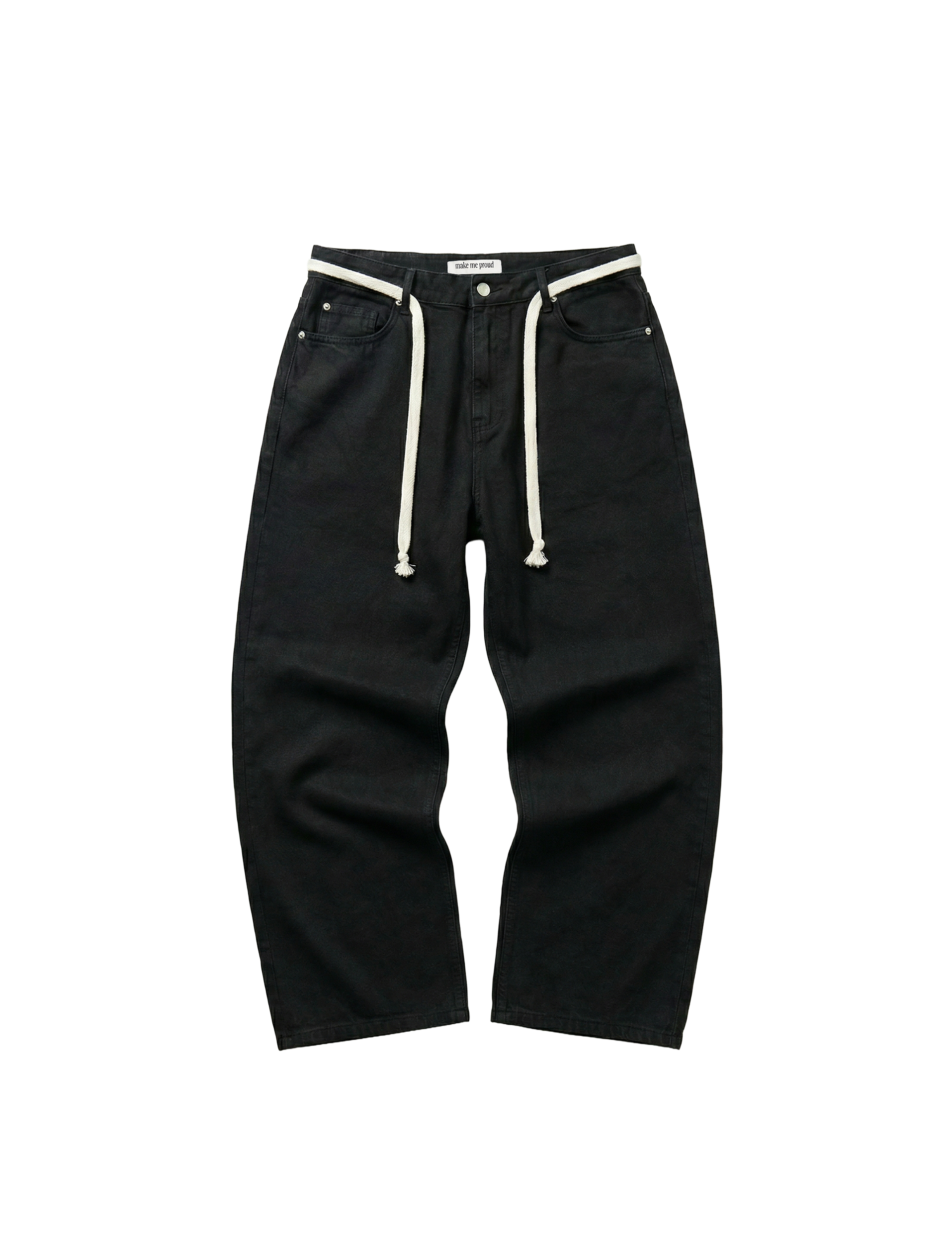 BLACK WAXED DENIM
