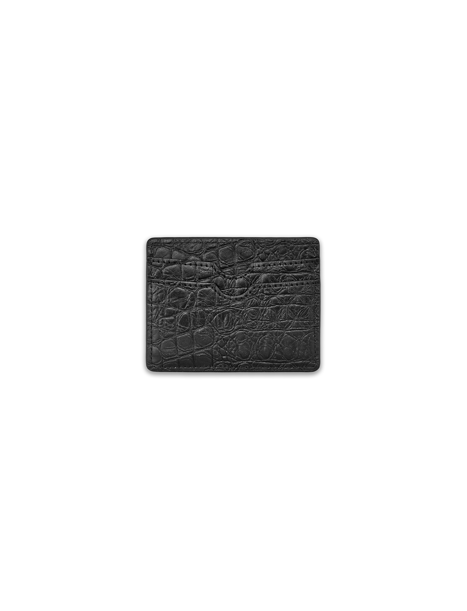 NOIR CROC CARDHOLDER