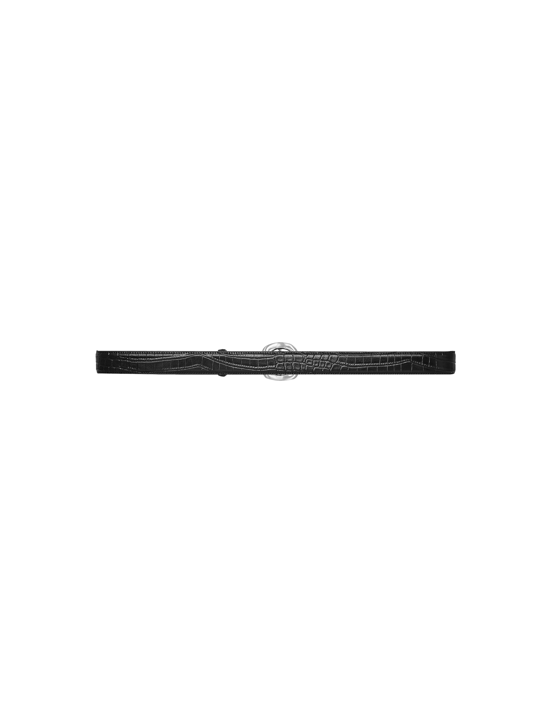 NOIR CROC BELT