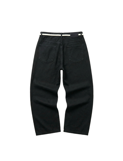 BLACK WAXED DENIM