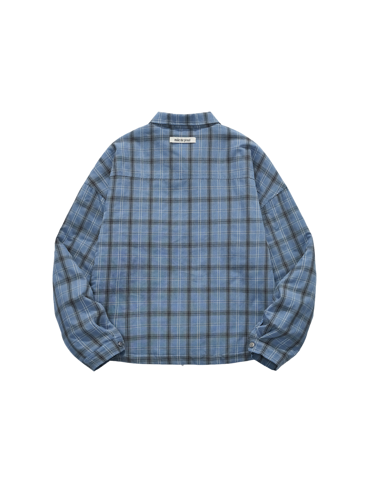 QUILTED FLANNEL OVERSHIRT BLUE