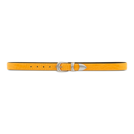 SNAKESKIN BELT YELLOW
