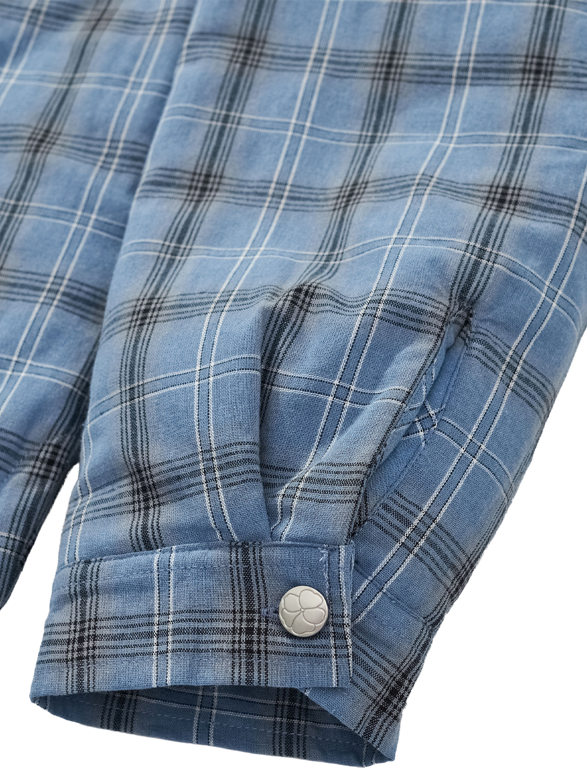 QUILTED FLANNEL OVERSHIRT BLUE