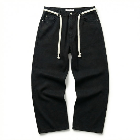 BLACK WAXED DENIM