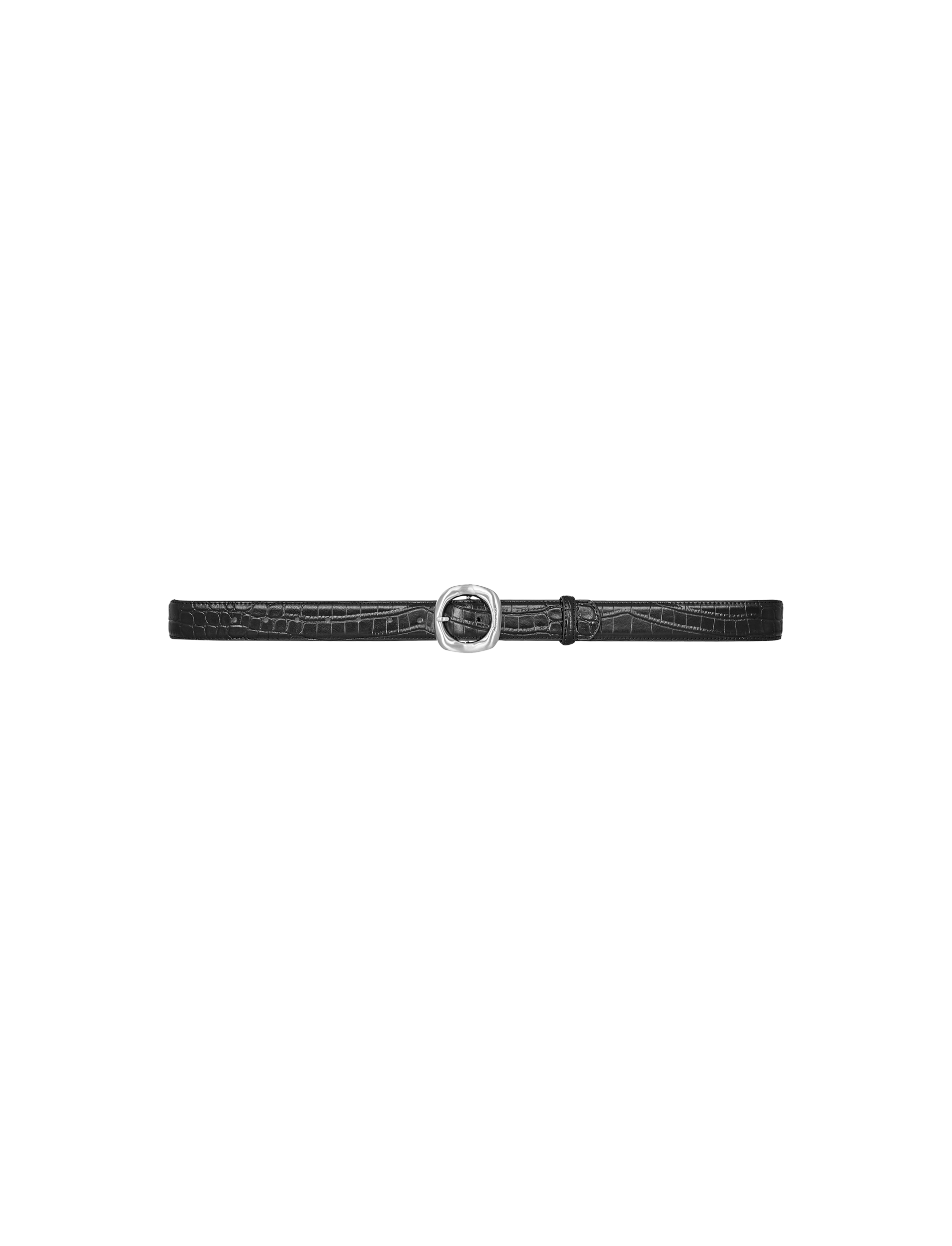 NOIR CROC BELT