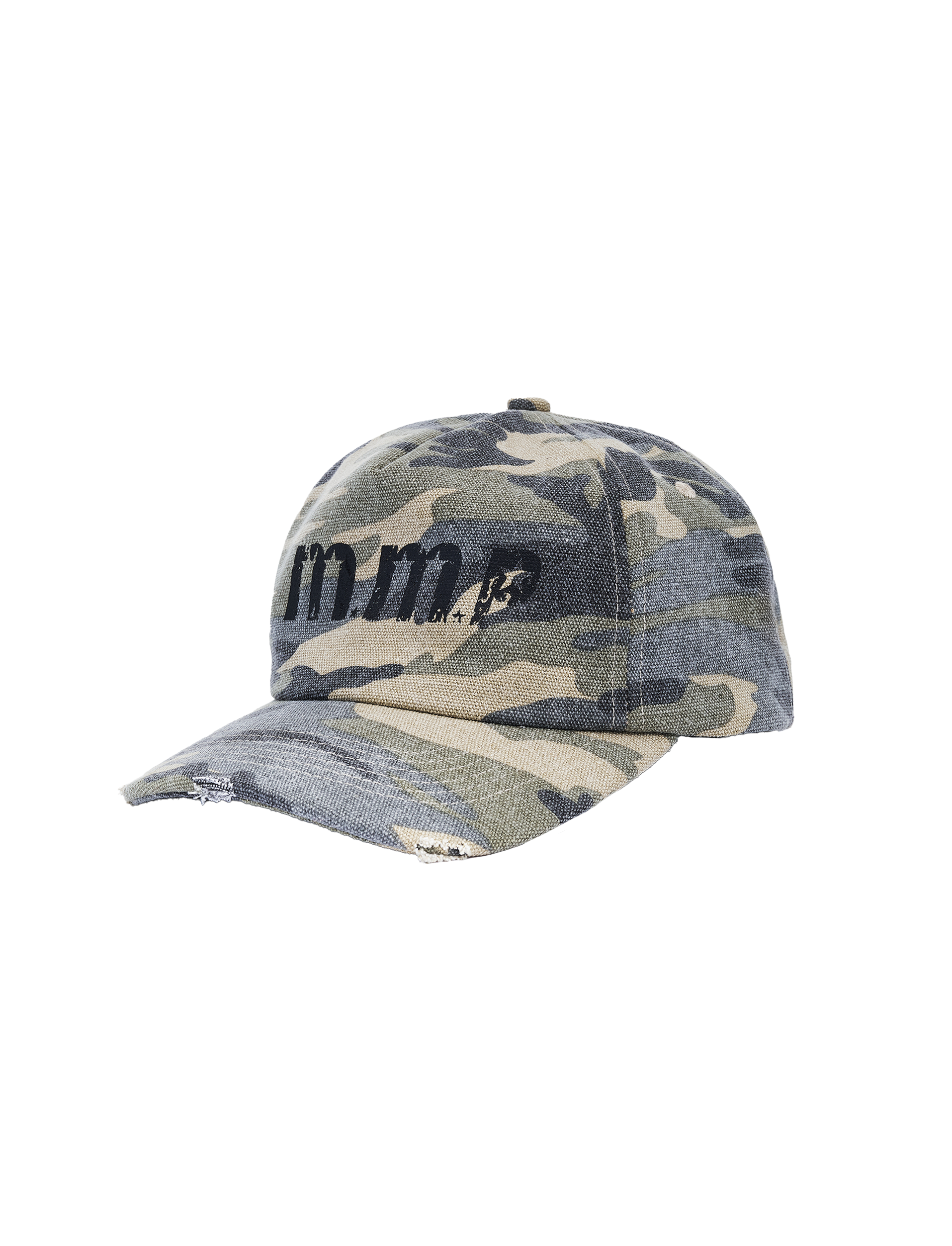 DISTRESSED CAMO CAP