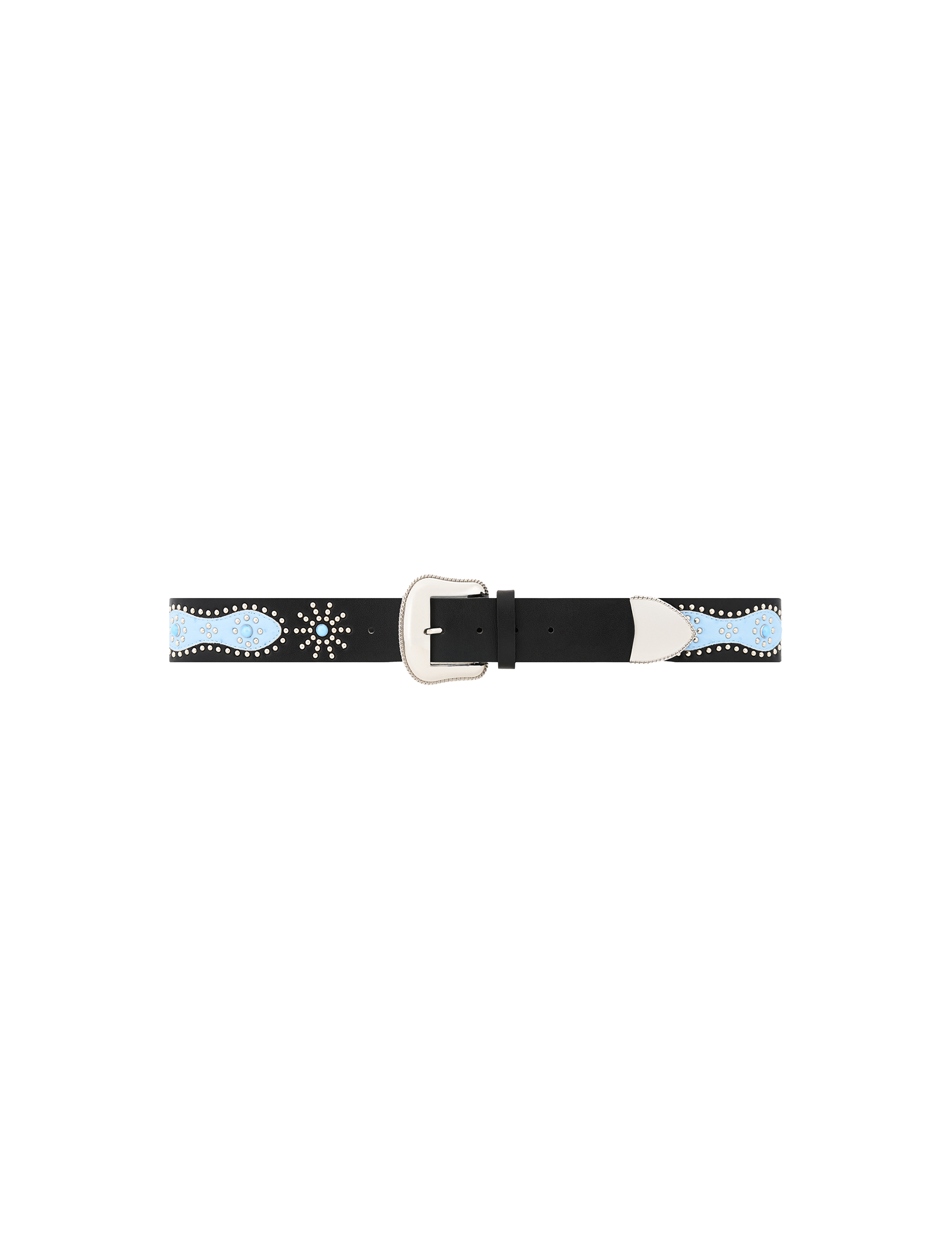 STUDDED BELT BLUE
