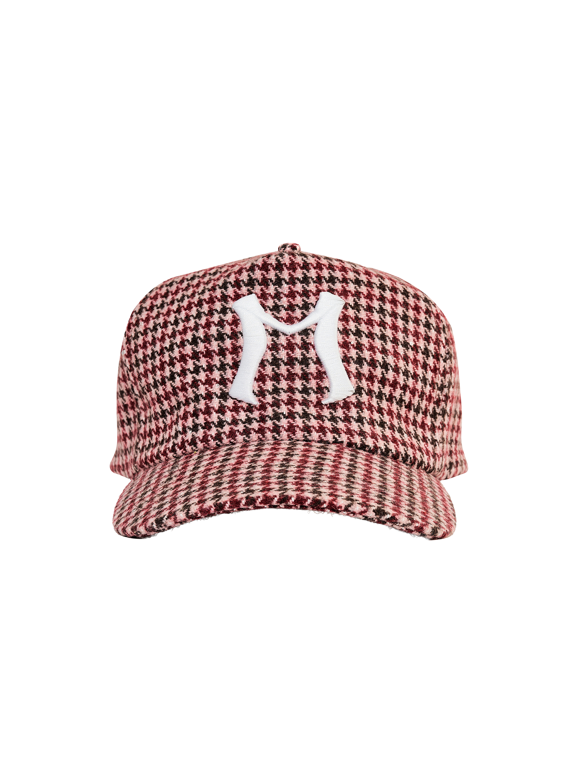 RED WOOL CHECK HAT
