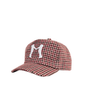 RED WOOL CHECK HAT
