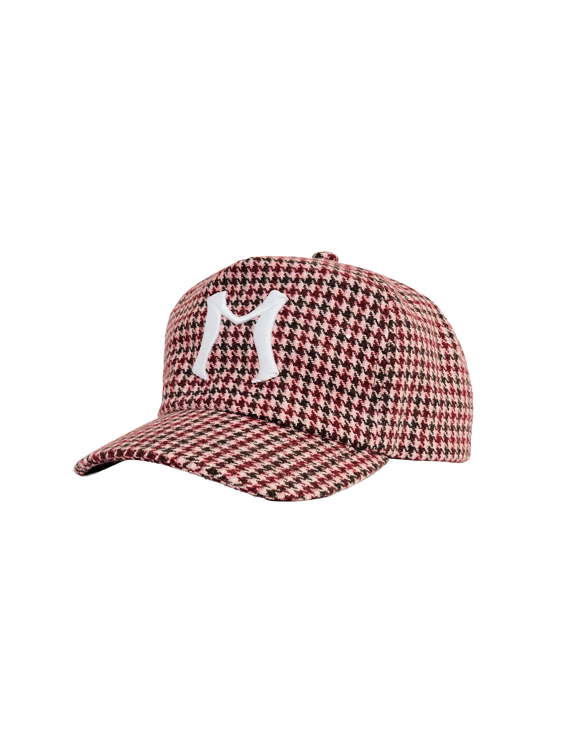 RED WOOL CHECK HAT