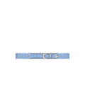 ICE BLUE DENIM STUDDED BELT