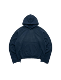 VINTAGE NAVY CUTTED HOODIE